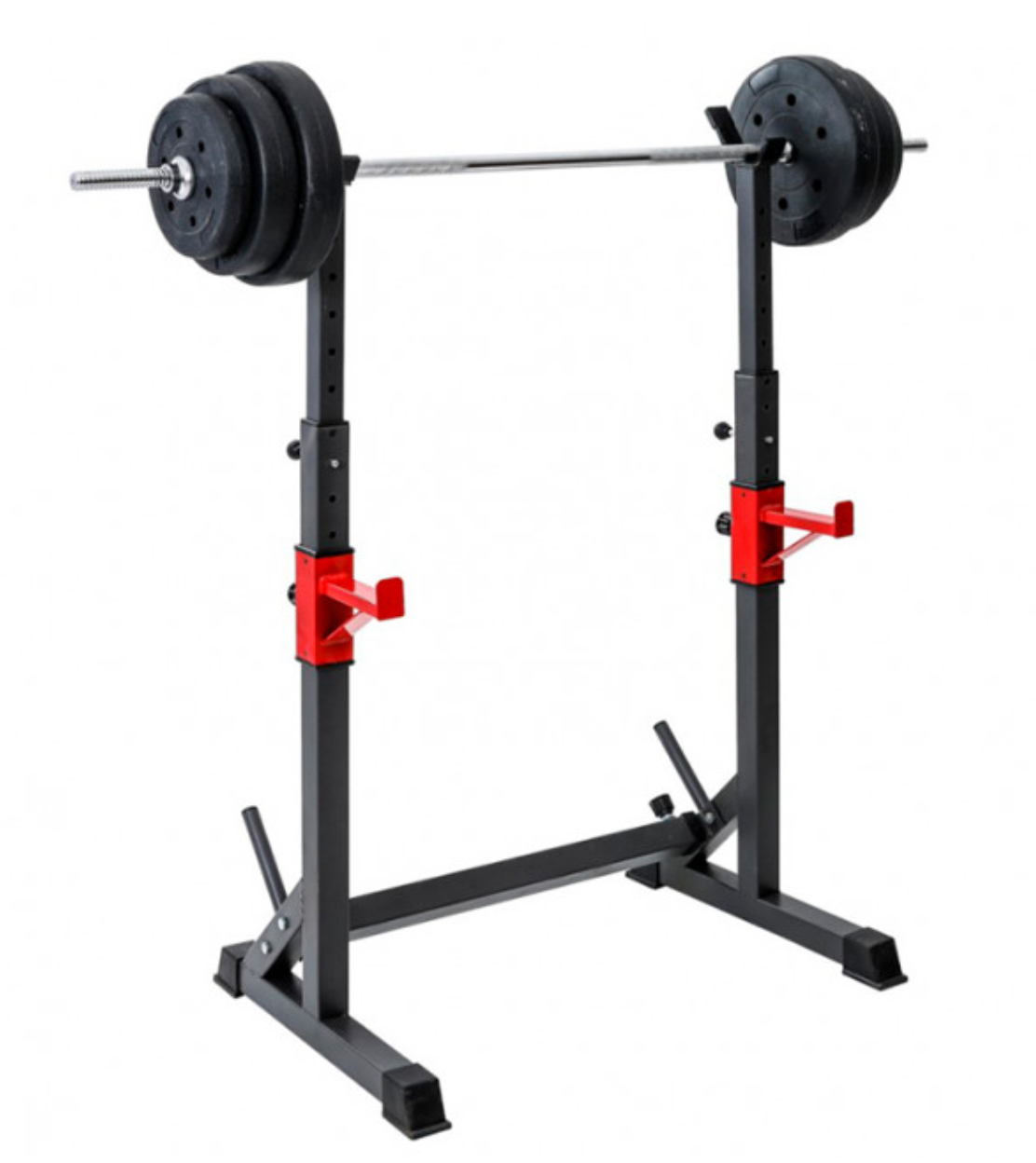 SSLine - Soporte de barra para sentadillas con placa de barra ajustable,  soporte de ejercicio, multifunción, para levantamiento de pesas, equipo de