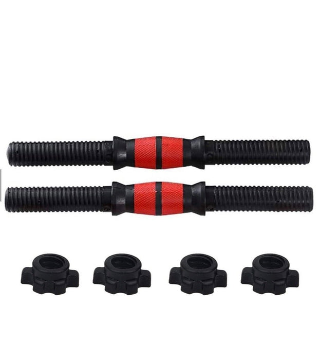 Juego de 2 barras mancuernas para pesas 25mm - Fitness Tech