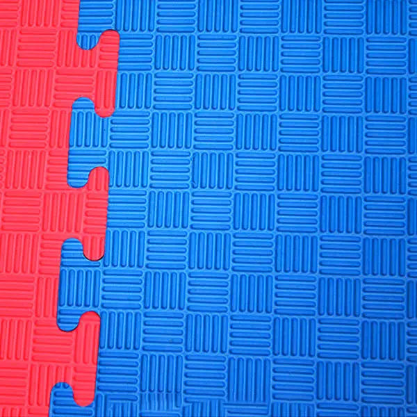 Tatami Profesional Puzzle Fitness Tech 100x100x2 cm Azul y Rojo