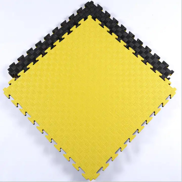 SET 30 Unidades de Tatami Profesional Puzzle 100x100x2 cm Negro y Amarillo